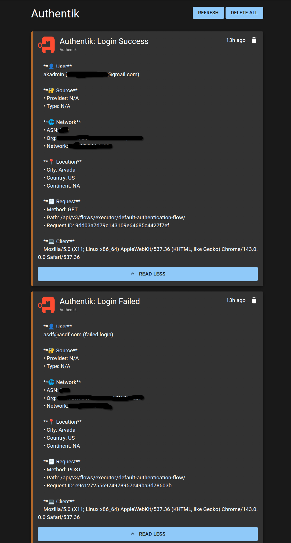 Authentik Notifications