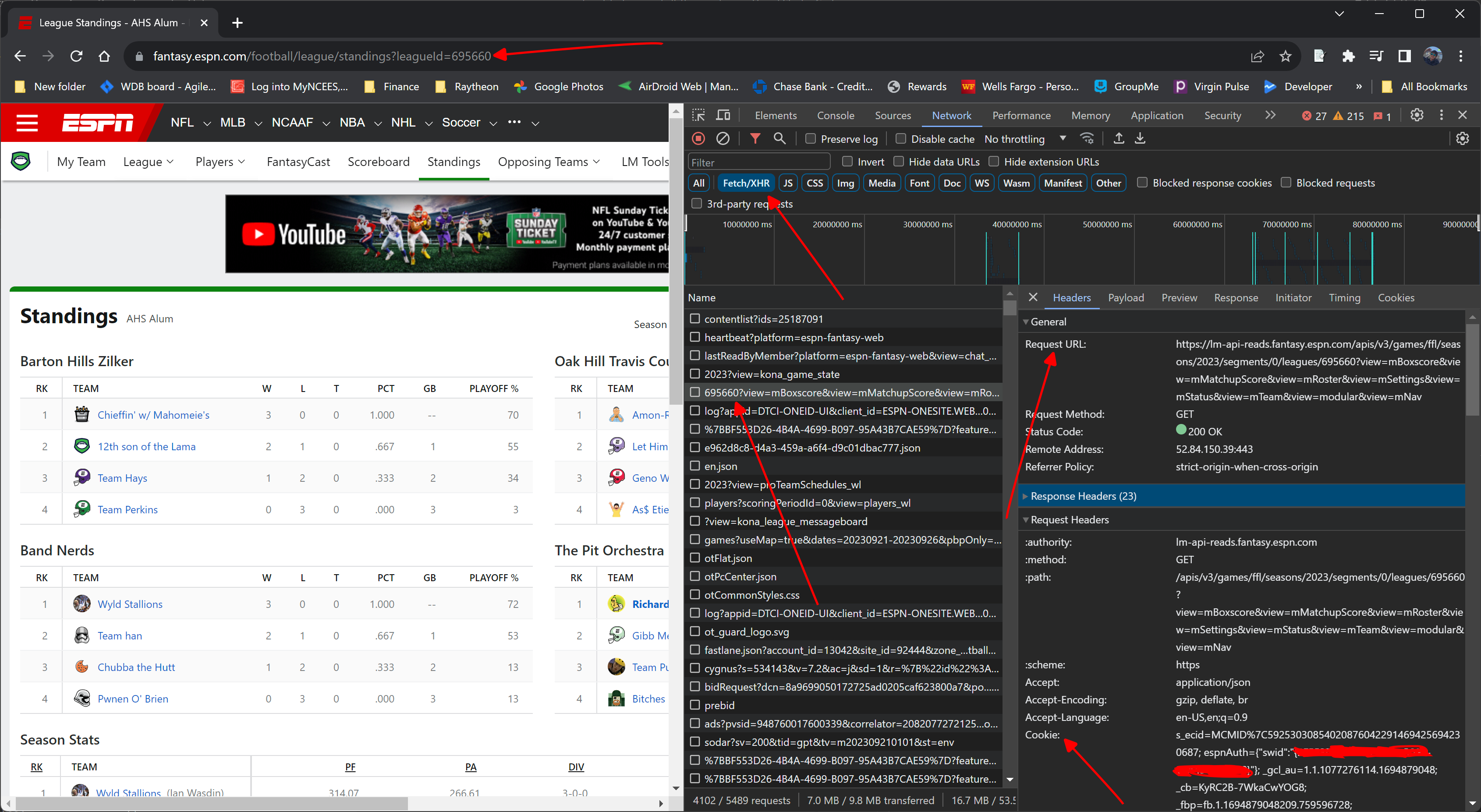 ESPN Fantasy Screen Shot